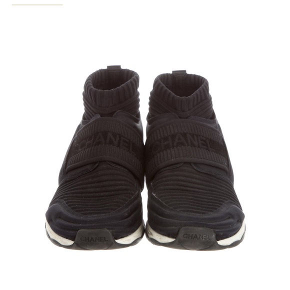 Chanel 'CC' Sock Sneakers - Picture 5 of 6